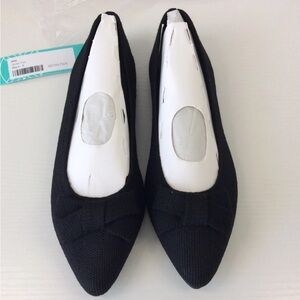 Mia Fabric Jinnie Ballet Flats Shoes Bow Tie Black Sz 11 New with tag